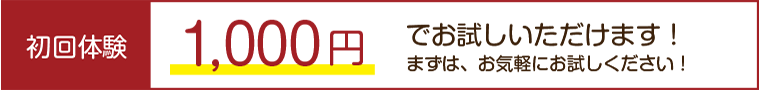 初回体験料金